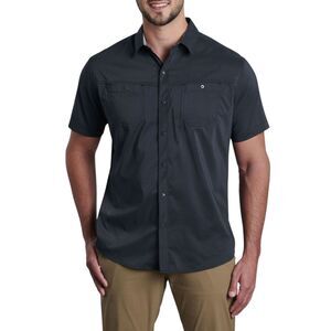 Kuhl Men's STEALTH Short Sleeve Snap Button Shirt Blackout Large